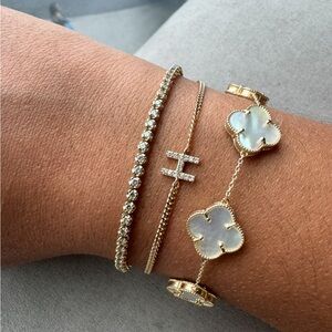 18k gold mother of pearl bracelet